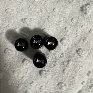 New Black Jeep Valve Stem Caps